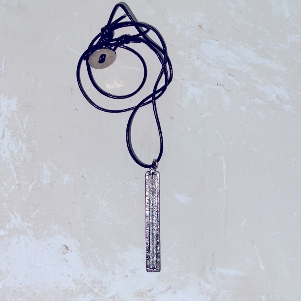 1/1 Aqua marine stone silver pendant necklace designed by 𝔰𝔞𝔦𝔫𝔱 𝔯𝔬𝔰𝔢 🥀